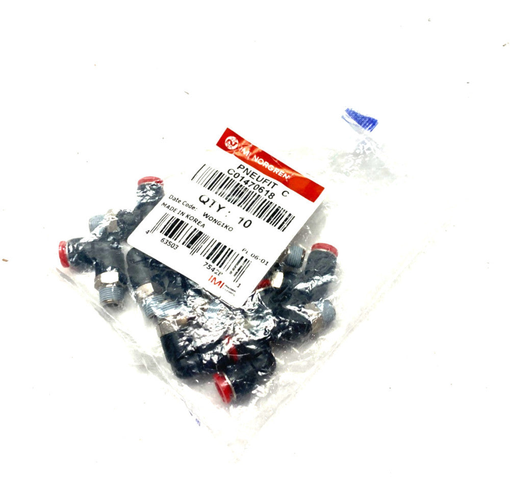 IMI Norgren C01470618 Push-to-Connect Elbow Swivel Fitting 6mm Tube PKG OF 10
