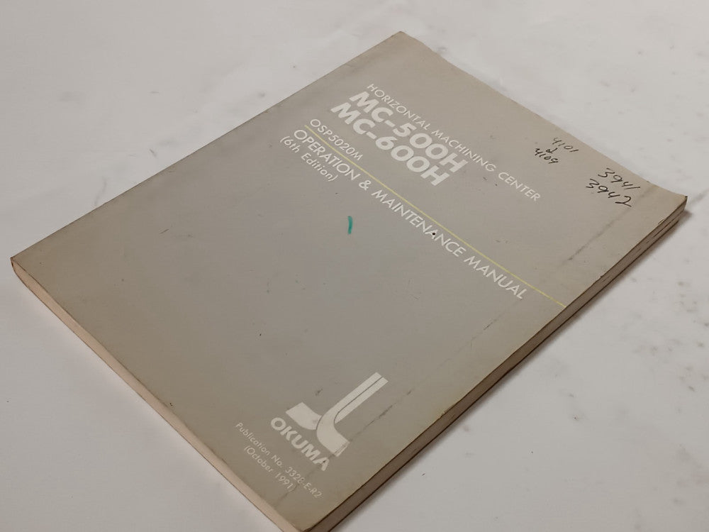 Okuma MC-500H MC-600H OSP5020M Operation and Maintenance Manual 6th Edition