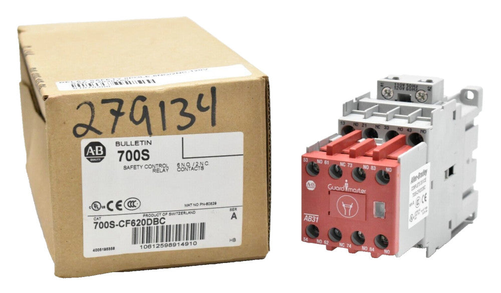 Allen Bradley 700S-CF620DBC Guardmaster Safety Control Relay 110/120V Coil