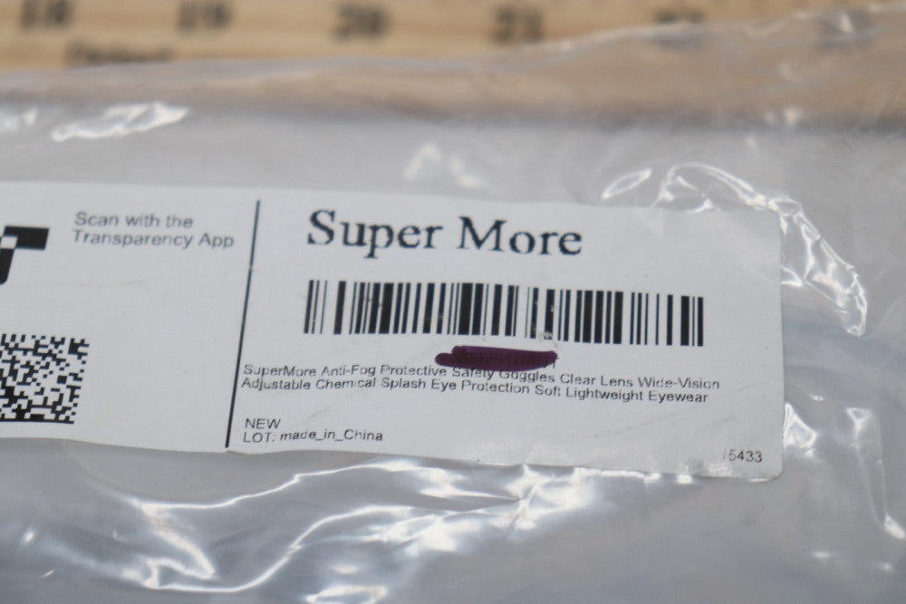 Super More Anti-Fog Protective Safety Goggles Clear Lens - Scratch on Lens