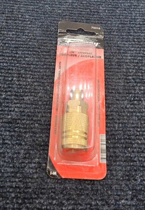 QTY 3 Forney 75316 Air Fitting Coupler Male NPT 1/4" X 1/4" 300 PSI Max Pressure