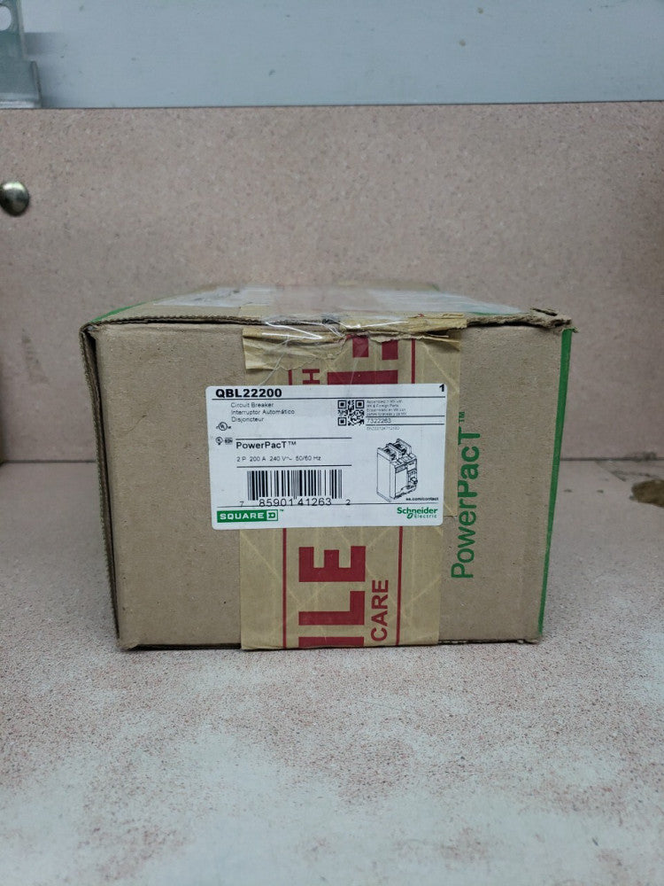 New Old Stock SQUARE D QBL22200 2POLE 200AMP 240V CIRCUIT BREAKER powerpacT