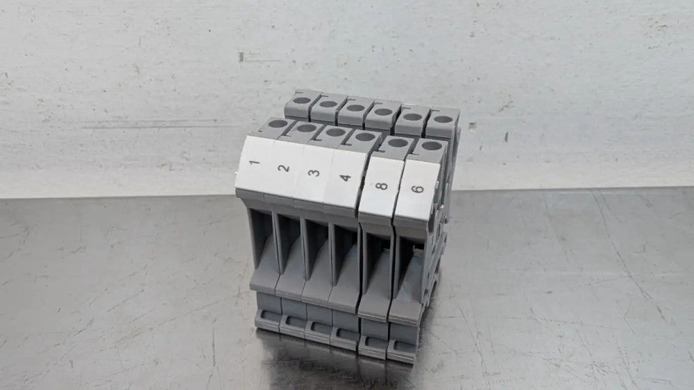 6 Pack Phoenix Contact UK 5 N Terminal Block Grey 600V