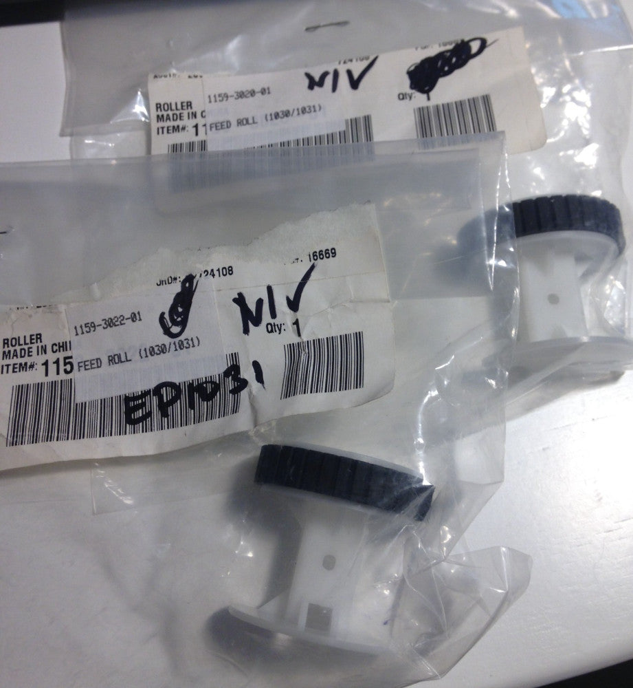 1159-3022-01 & 1159-3020-01 EP 1030/1031 Feed Rollers. New. OEM.