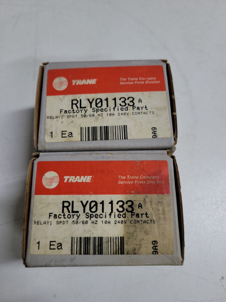 1- TRANE RL Y01133 Relay SPDT 50/60 HZ 10 Amps 240 Volt Contacts NEW OLD STOCK