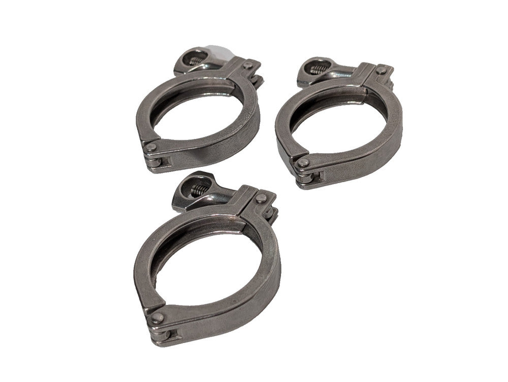 Lot of 3: VNE Corporation 13MHHM2.0 Heavy Duty Clamps w/Wing Nuts, 304SS