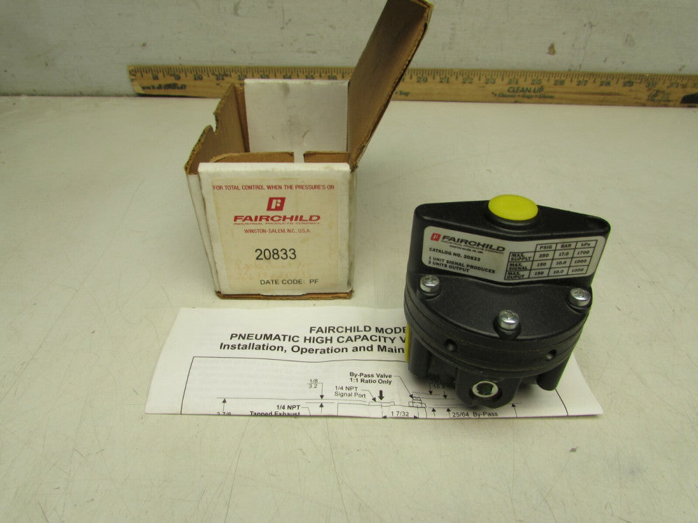 FAIRCHILD 20323 , PNEUMATIC PRECISION VOLUME BOOSTER, NIB! MAKE OFFER!