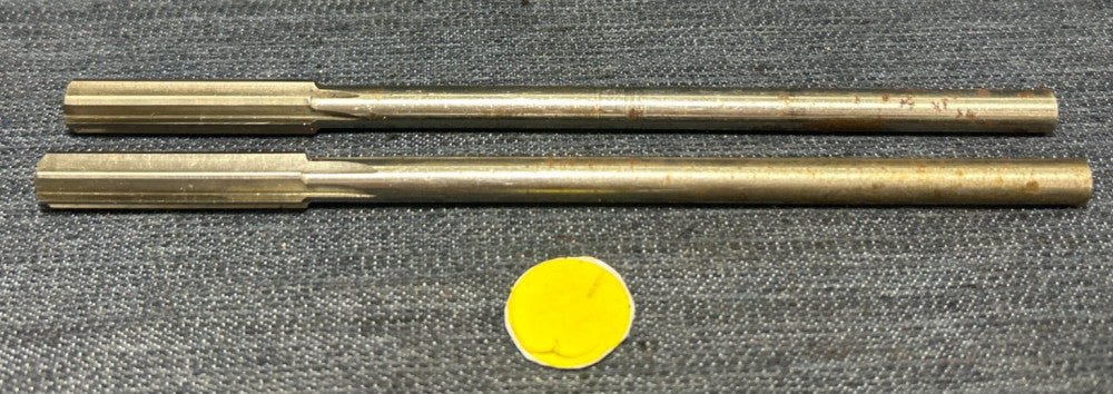 UNBRANDED HS RIGHT HAND 6 FLUTE CHUCKING REAMER .38" LOT OF 2