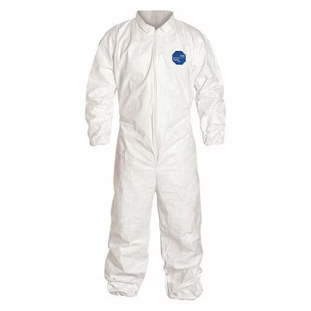 Dupont Ty125swh5x0025nf Disposable Coverall, Collared, 5Xl, Tyvek(R) 400,
