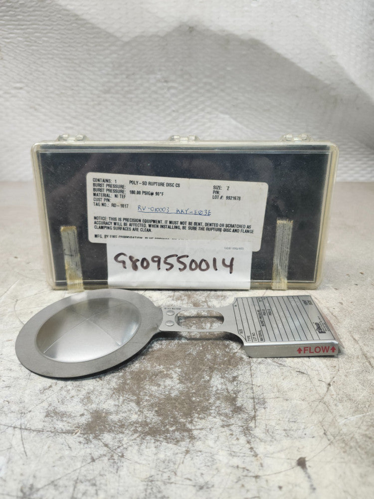 NEW IN BOX FIKE RUPTURE DISC SIZE 2'' TYPE POLY-SD CS