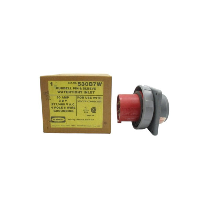 HUBBELL 530B7W 277/480VAC 30A NSMP