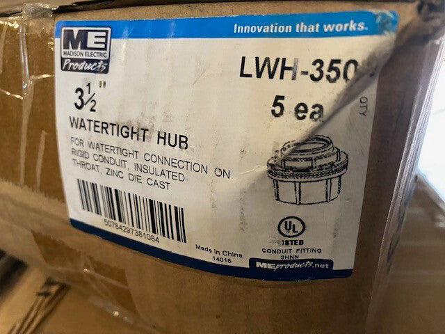 (5 PACK) MADISON LWH-350 3-1/2" WATERTIGHT HUB