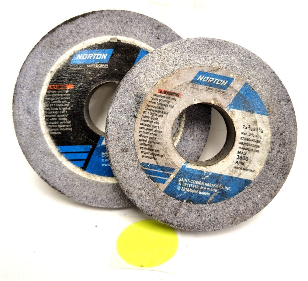 ASSORTED LOT NORTON 4" & 4-1/2" GRINDING WHEELS 3600 RPM **LOT OF 2**