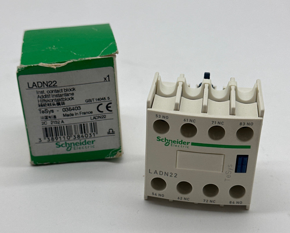Schneider Electric LADN22 Auxiliary Contact Block 600VAC 10Amp