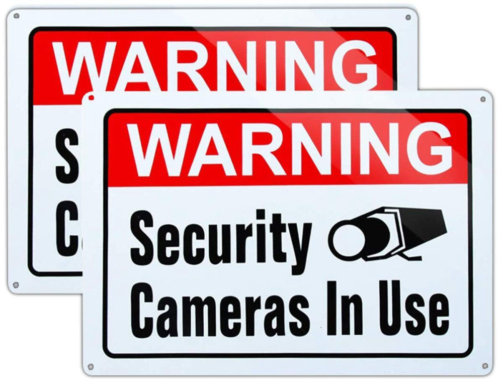 Large Warning Video Surveillance in Use Sign,Security Cameras in use Sign,Lar...