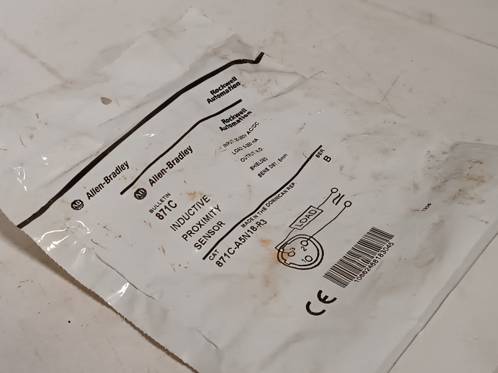 Allen Bradley AB 871C-A5N18-R3 Series B Inductive Proximity Sensor, Original Bag