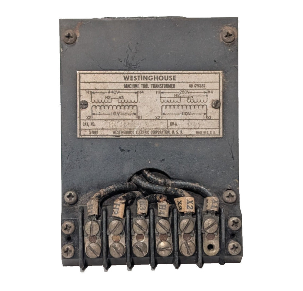 Westinghouse Electric Corporation 1F182 Machine Tool Transformer 60 Cycles