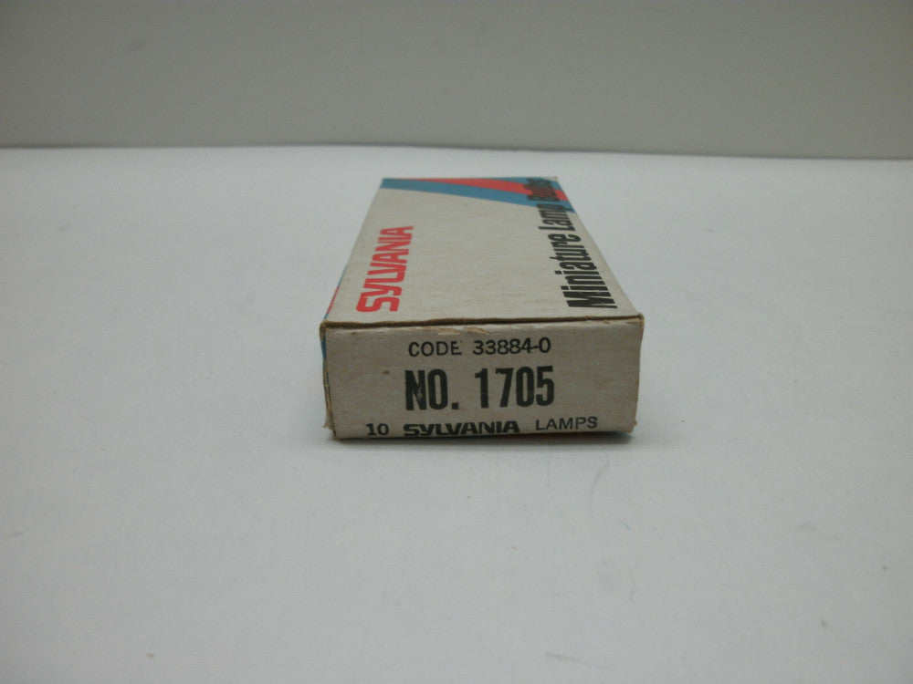 SYLVANIA 1705 MINIATURE LAMP BULBS WIRE TERM BASE 14V 0.08A 1.12W (LOT OF 10)NIB
