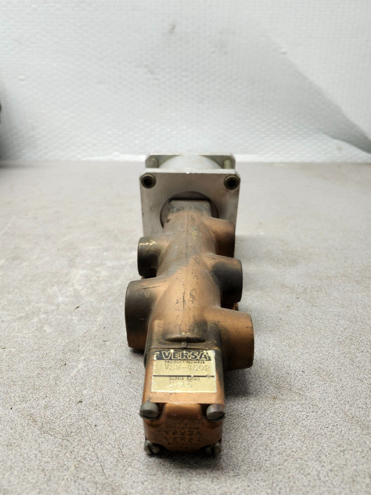USED VERSA SPRING RETURN 4 WAY PRESSURE PILOT 2 POSITION AIR FLOW VALVE VSP4502