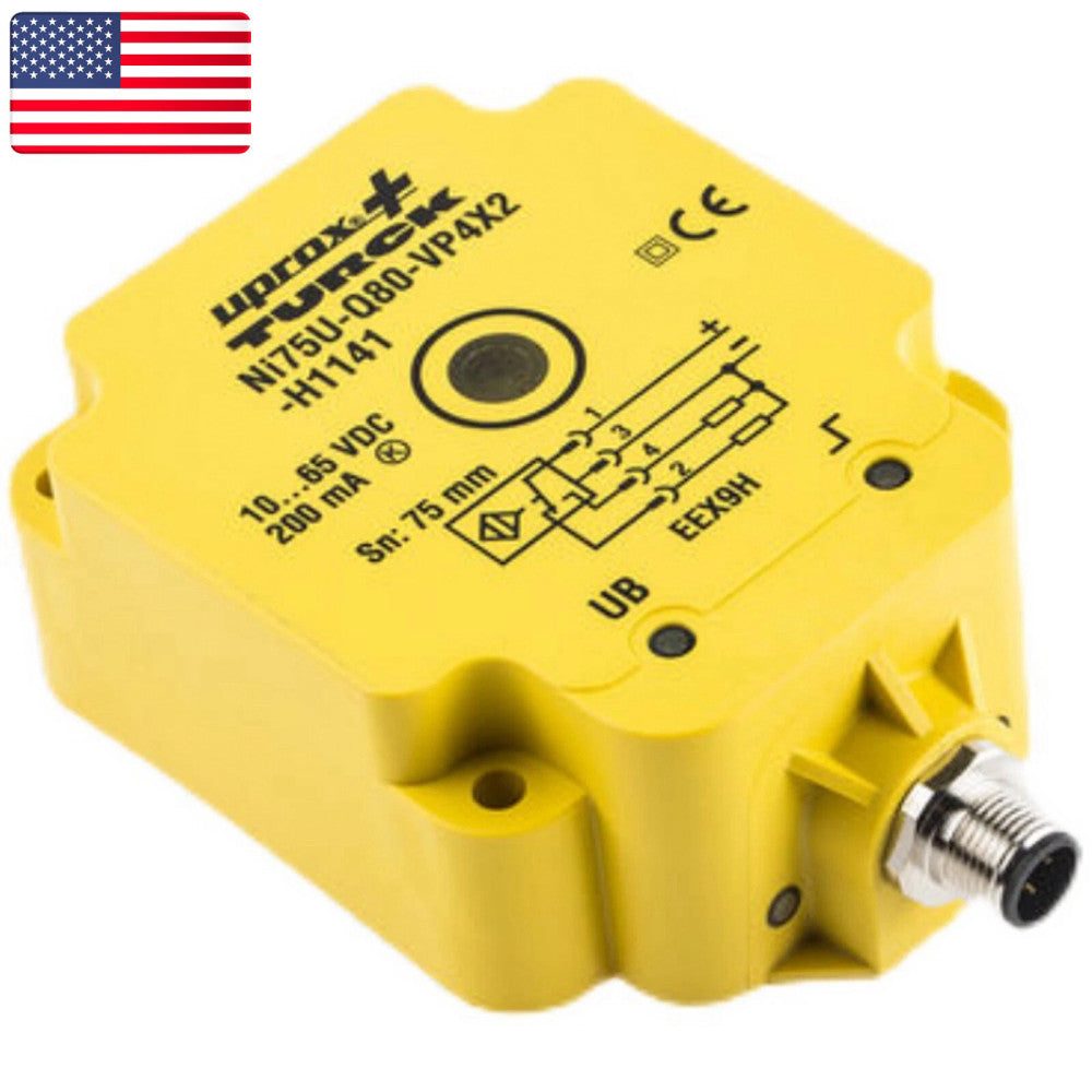 New For Turck NI75U-Q80-VP4X2-H1141 10-65VDC 200mA 75mm Sensor - US Stock