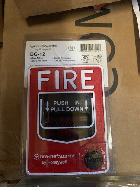 Fire Lite by Honeywell BG-12 Dual Action Screw Terminal Pull Station Alarm (NEW)