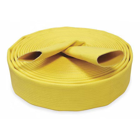 Zoro Select Rcy400-100-G 4" Id X 100 Ft Rubber Water Discharge Hose 200 Psi Yl