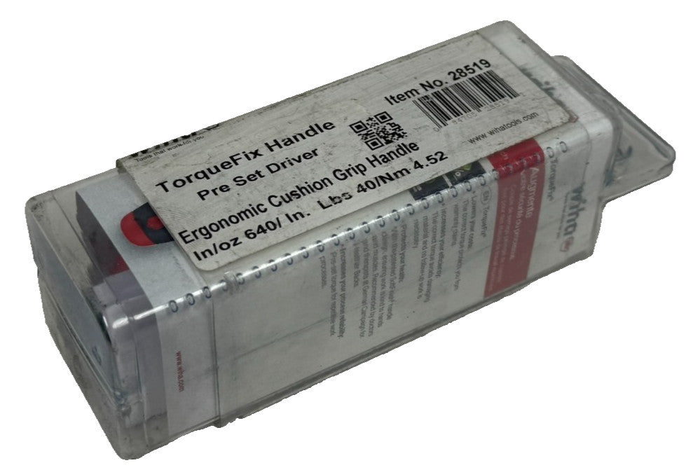 NEW WIHA 28519 TORQUEFIX HANDLE PRE-SET DRIVER 40-In/lbs