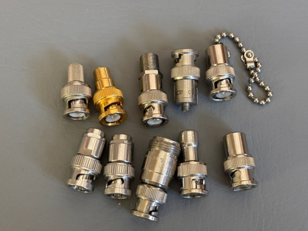 LOT OF 10 TNC Suhner, Pasternack, AMP, Male Terminator ETC.