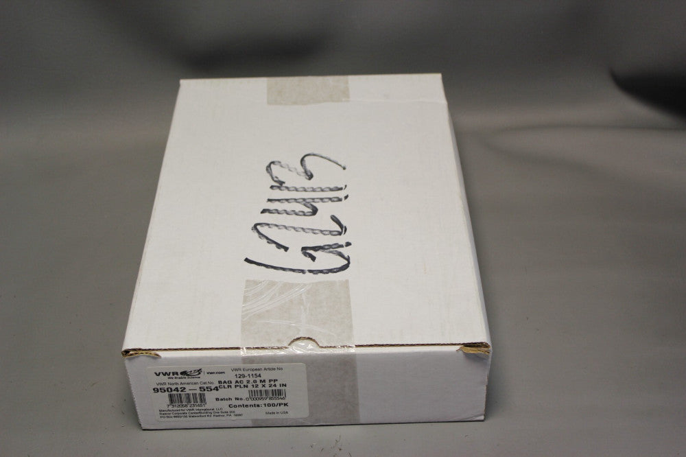 100 NEW VWR 2MIL AUTOCLAVABLE BAGS 95042-554