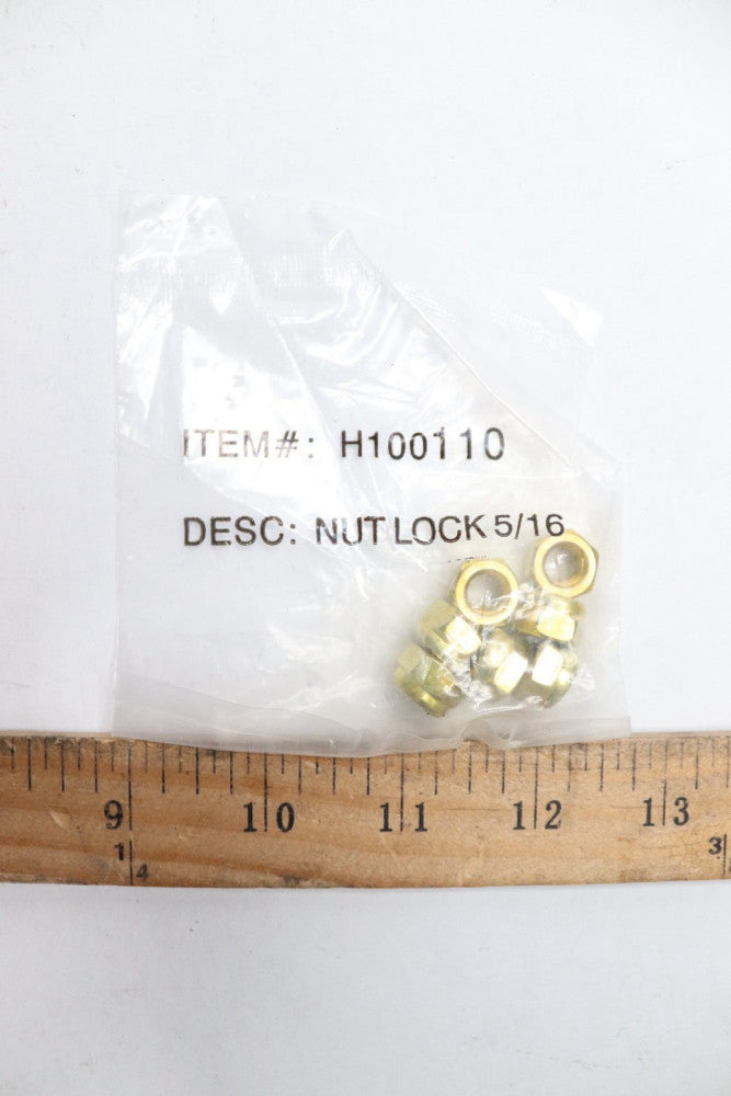 (7-Pk) Nylon Lock Hex Nut Grade 8 Zinc 5/16" H100110