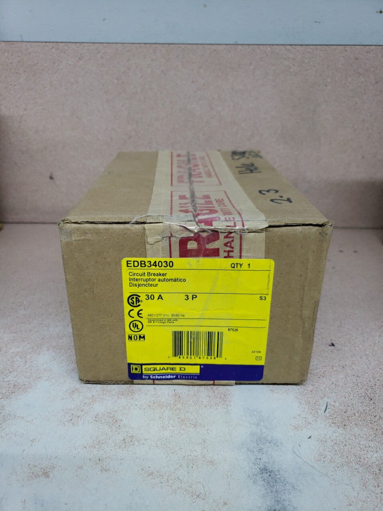 New! Square D EDB34030 30 Amp Circuit Breaker