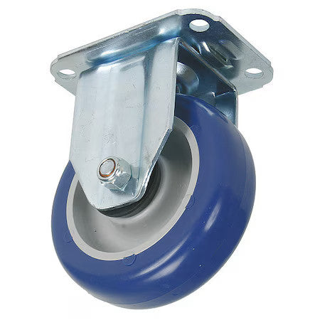Zoro Select 1G199 Rigid Plate Castr,Polyurthan,3 In,176 Lb