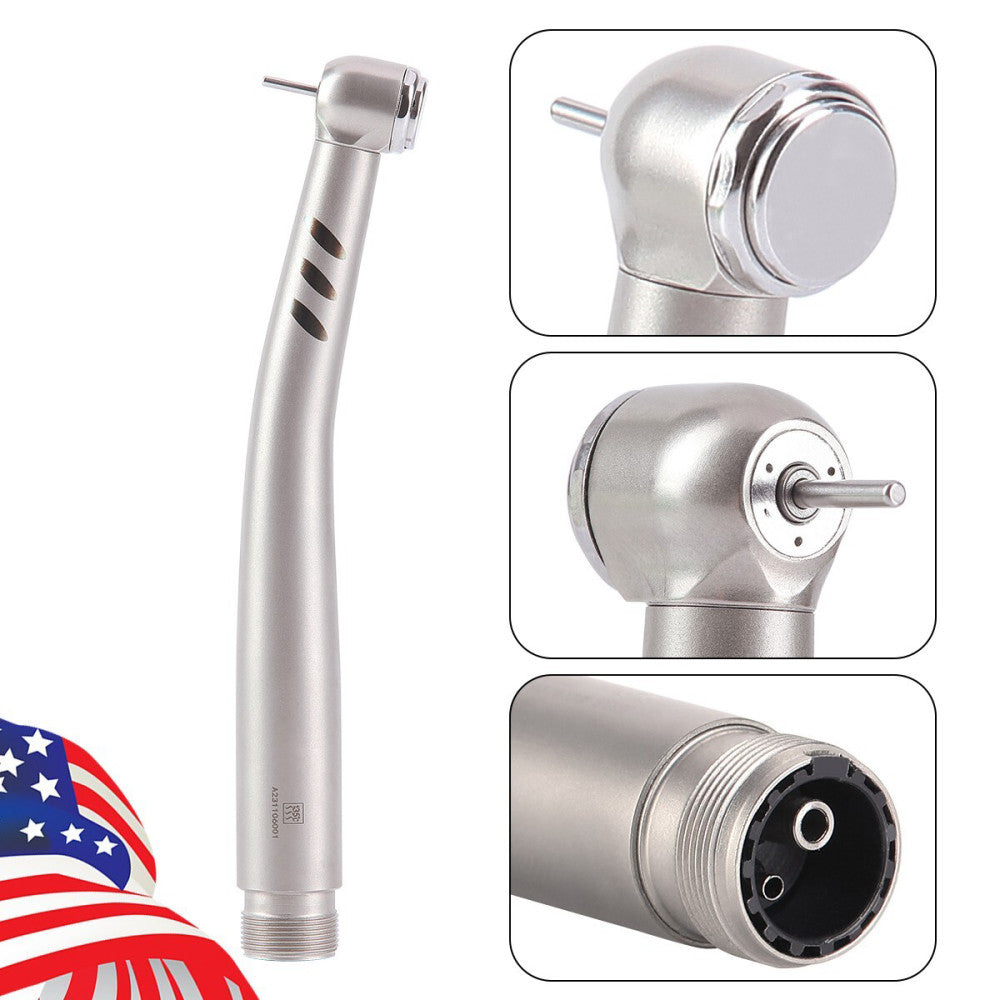 AZDENT Dental High Speed Handpiece torque head Push Button Air Turbine 2 Holes