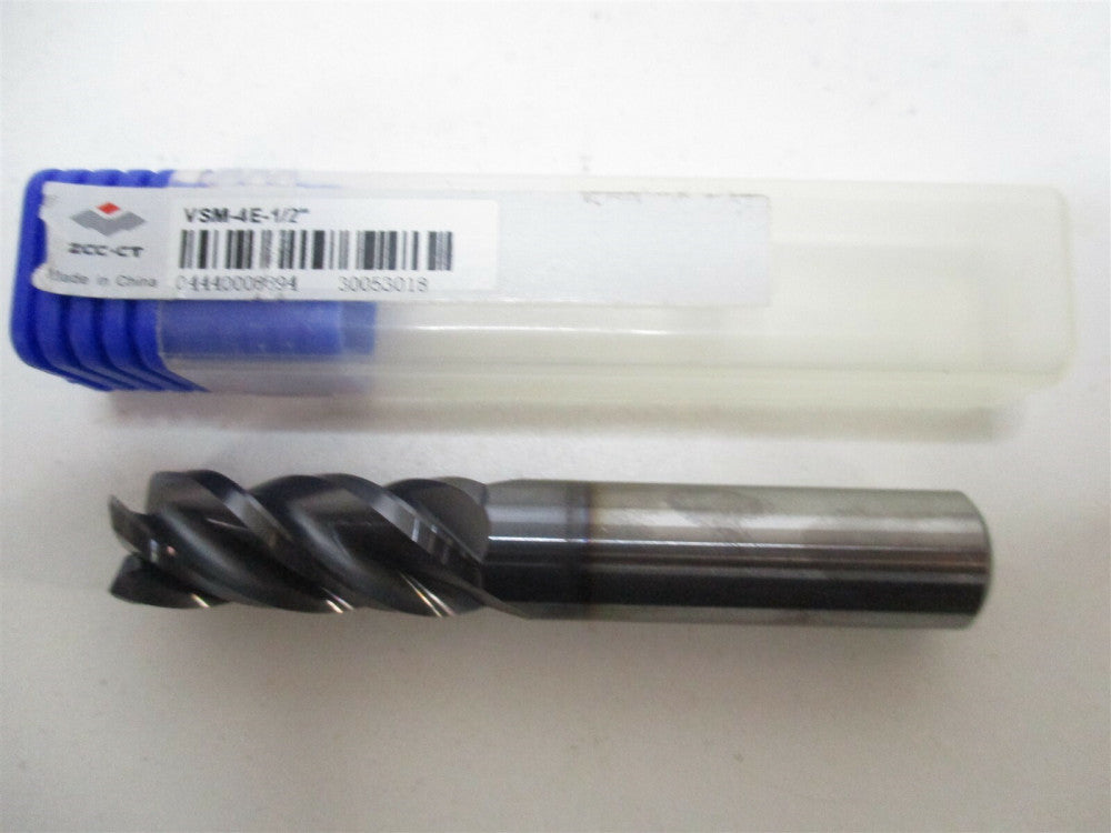 ZCC (VSM-4E-1/2") 1/2 x 1/2 x 1-1/4 x 3 4-Flute SE End Mill