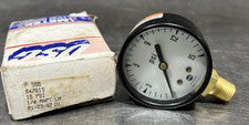 US Gauge 15# 15 PSI 2" Bottom-mount Pressure Gauge 1/4" Male NPT - Nos Surplus