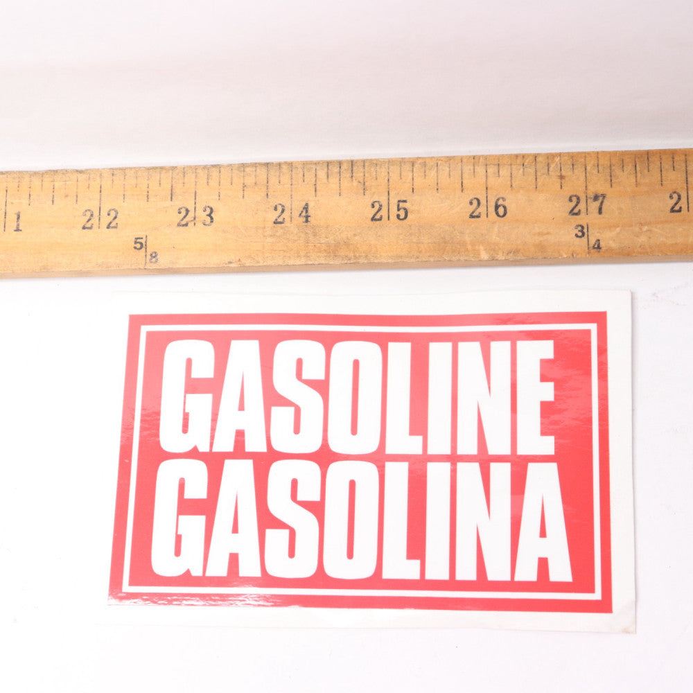 Gasoline Bilingual Signs Vinyl 5-3/8" x 3-3/8"