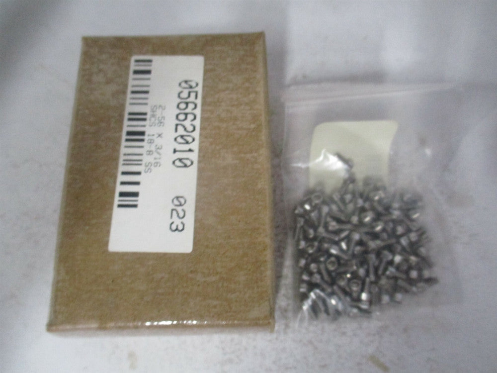 (R40662414) #2-56 UNC 18-8 Stainless Steel Hex Socket Cap Screw - Pack of 100