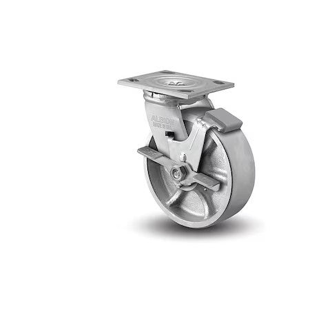 Albion 16Ca06201sfba 6" X 1-7/8" Cast Iron Swivel Caster, Face Brake, Loads Up
