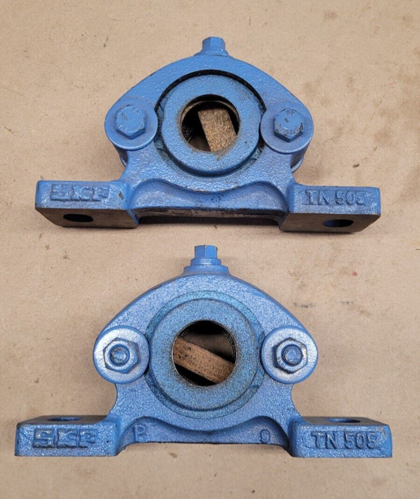 Lot of 2 SKF TN505 Pillow Block Bearing Housings