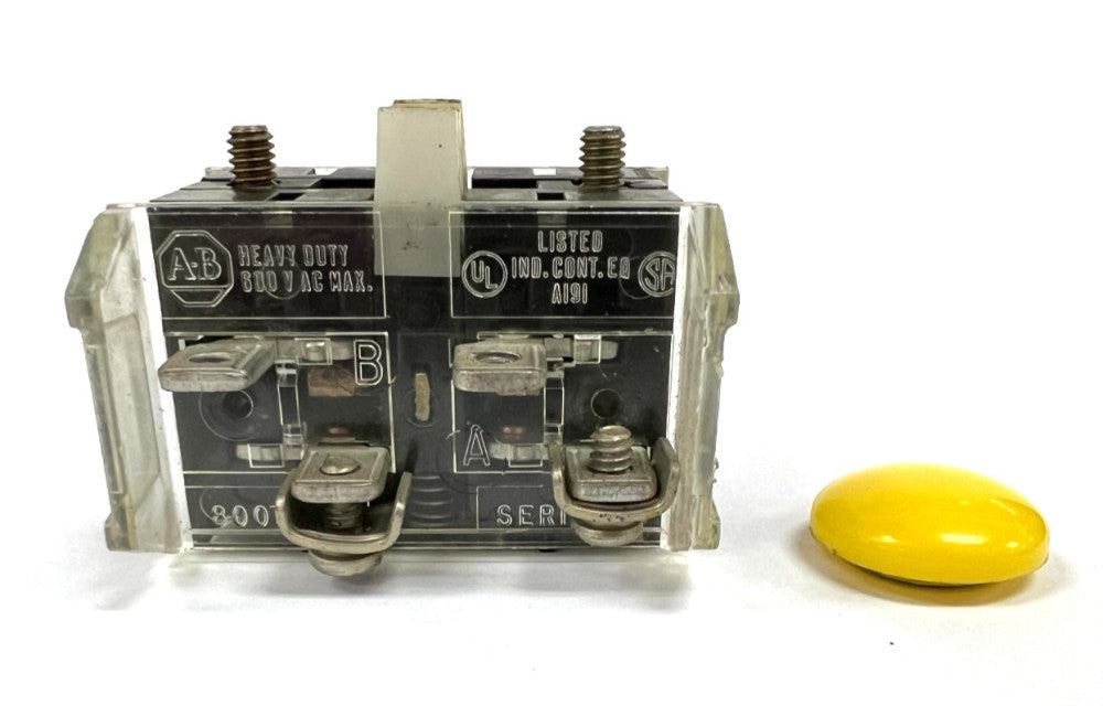 ALLEN BRADLEY 800T-XA CONTACT BLOCK SER C 600VAC 10A AC/2.5A DC