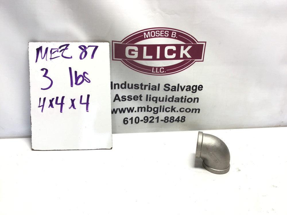 1-1/2" STAINLESS STEEL 90` PIPE FITTING ELBOW, 150-1-1/2 MB-316