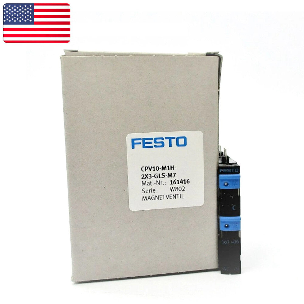 One Brand New Festo CPV10-M1H-2X3-GLS-M7 161416 Solenoid Valve - US Stock