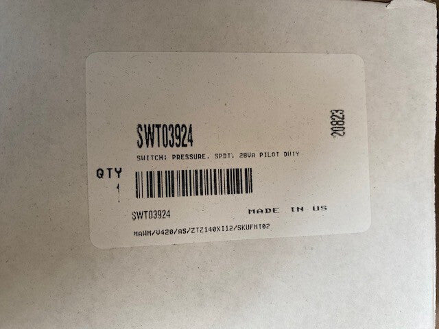 Trane SWT0924 SPST Normally Closed Negative psi Switch