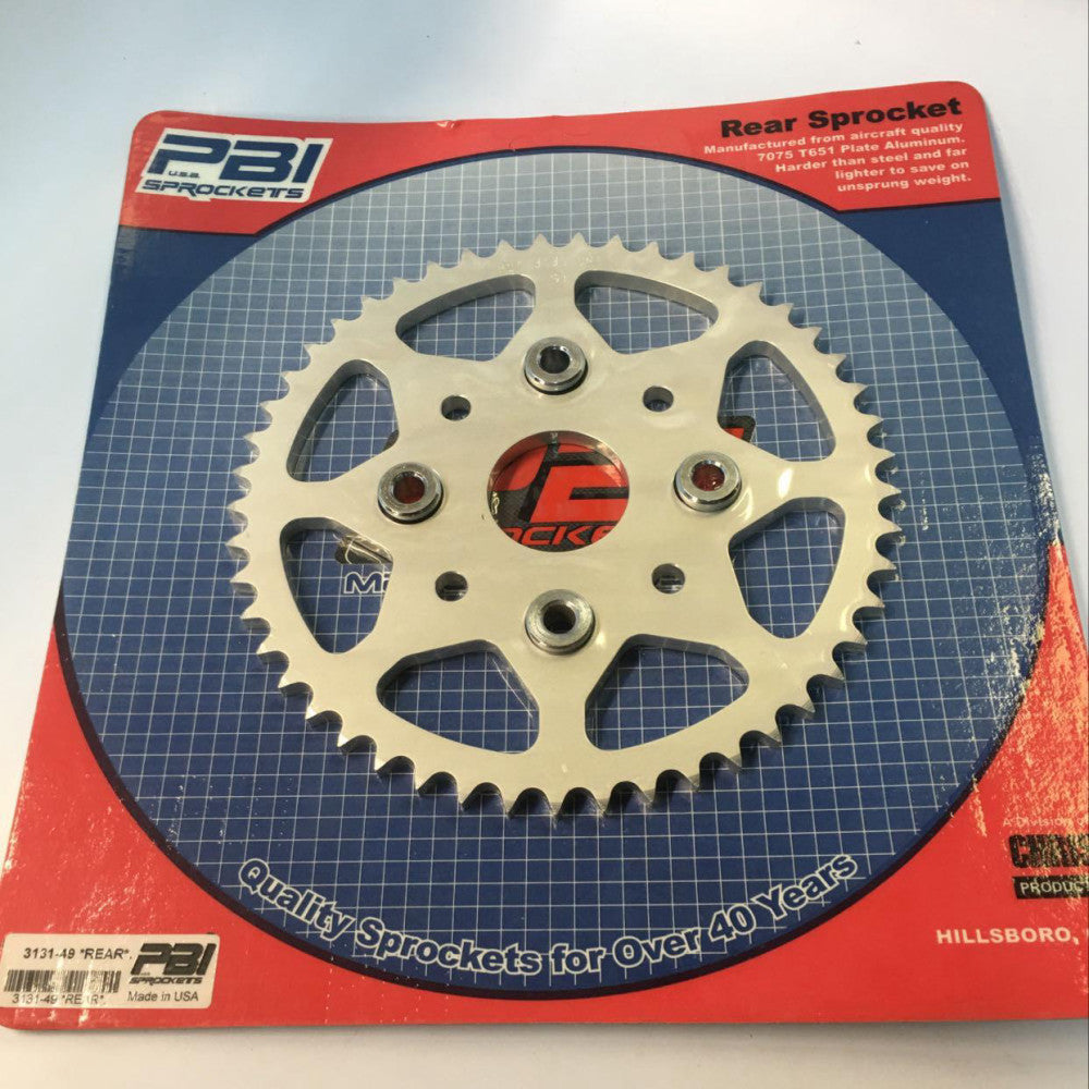 PBI 3131-49 Plate Aluminum Rear 49T Sprocket Honda