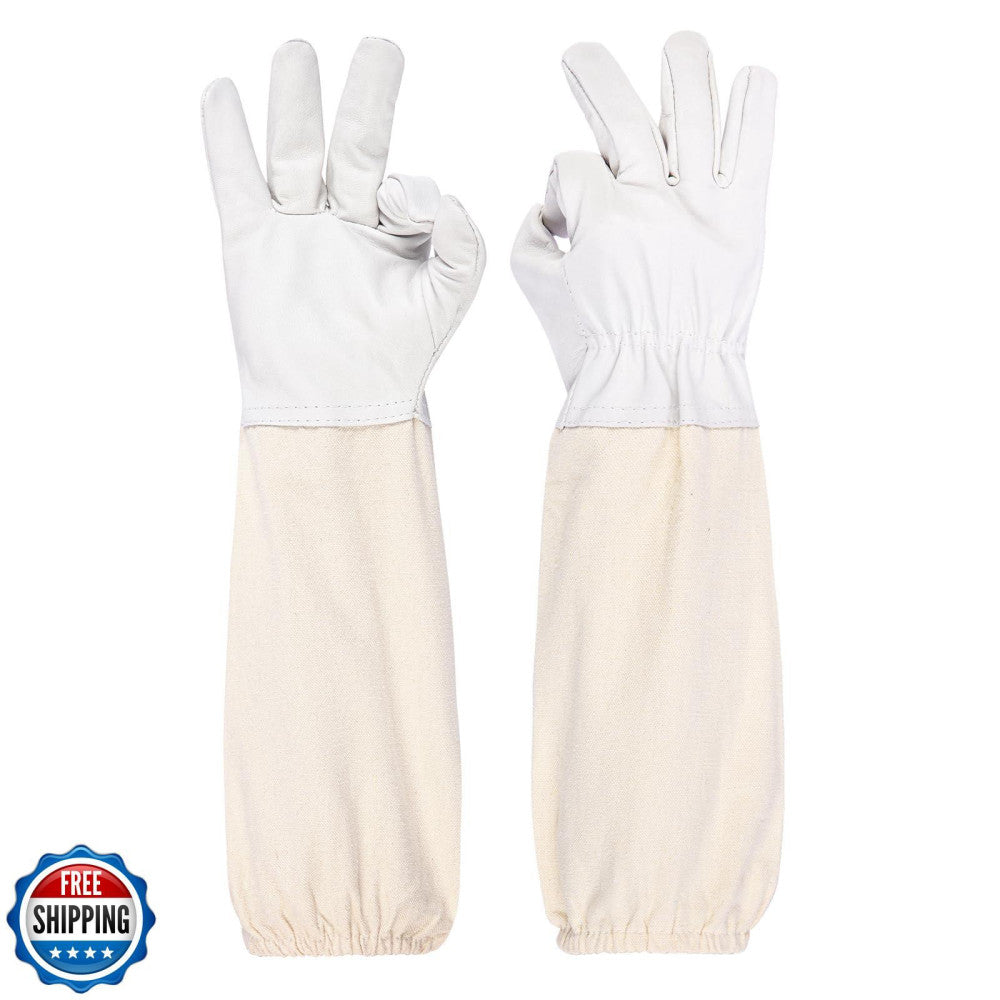 ZMHBKPS Beekeeping Gloves - Thickened Goatskin Bee Gloves for Men Women - Bee