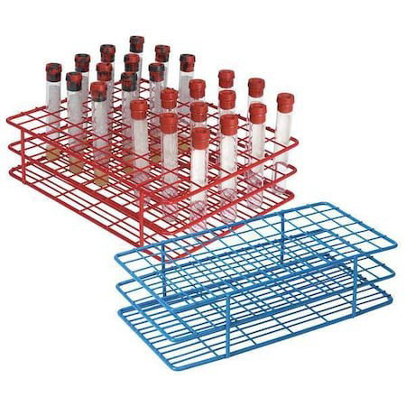 Heathrow Scientific 120089 Test Tube Rack,Epoxy-Coated Steel,Blue