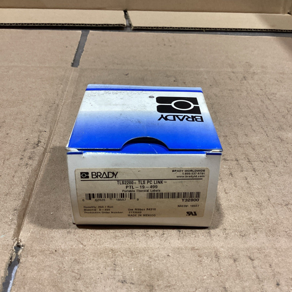 BRADY PTL-19-499 White Printer Labels, NOS
