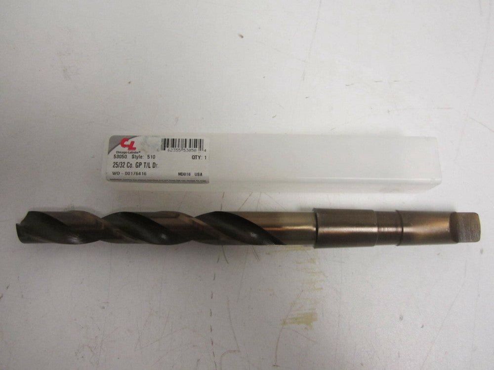 Chicago-Latrobe (53050) 25/32" 510 3MT Cobalt Notched Point Taper Shank Drill