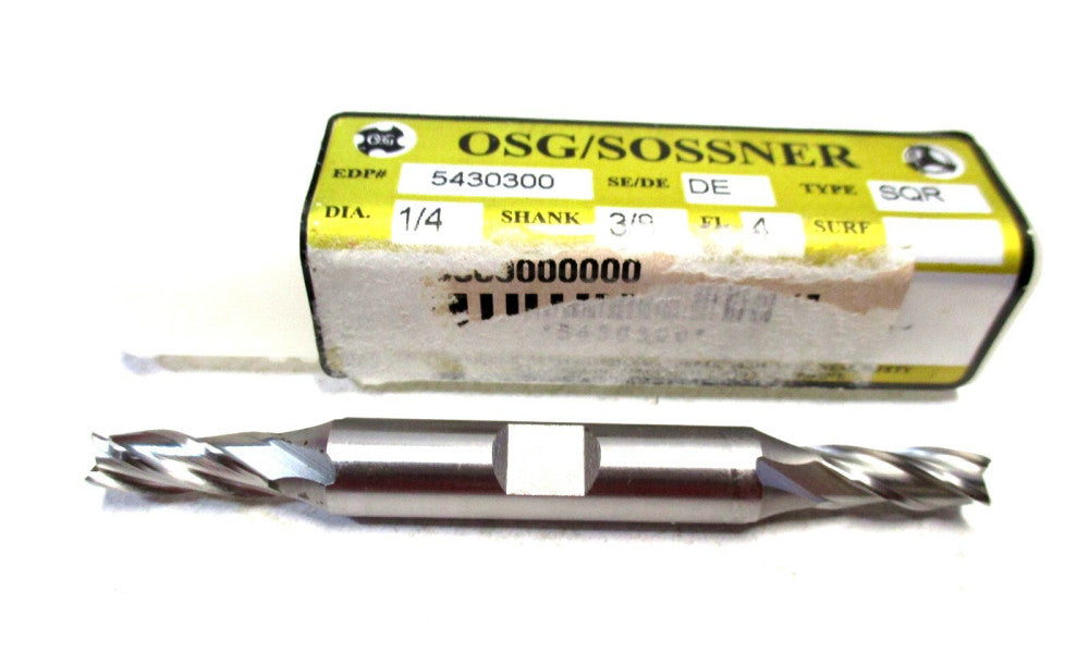 OSG (5430300) 1/4 x 3/8 x 5/8 x 3-3/8 4-Flute CC DE RH Cobalt Square End Mill
