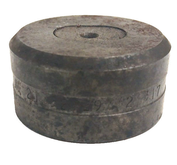 IRONWORKER OBLONG PUNCH PRESS DIE 19/32" WIDE 29/32" LONG OD 2" HEAD HEIGHT 1"